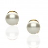 Pendientes plata chapada perla 12mm