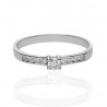 Anillo ¨Diana¨Oro Blanco y diamantes