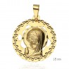 Medalla oro 18 Ktes Virgen Niña 18mm