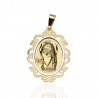 Medalla bicolor oro 18K Virgen Niña