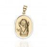 Medalla bicolor oro 18K Virgen Niña
