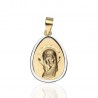 Medalla bicolor Virgen Niña Oro 18K