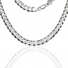 Cadena barbada plata 55cm