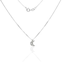 Gargantilla ¨Moon¨ Oro blanco 18k