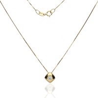 Gargantilla chatón cuadrado Oro 18K