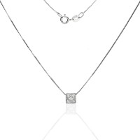 Gargantilla ¨Block¨ Oro blanco 18k