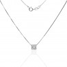 Gargantilla ¨Block¨ Oro blanco 18k