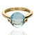 Anillo ¨Nature¨oro 18K piedra aguamarina