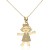 Colgante niña oro tricolor 18K