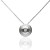 Cadena oro blanco 18K con colgante con diamante 0,06 ct SI-H