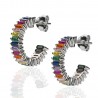 Aros plata piedras colores