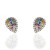 Pendientes plata piedras color