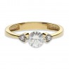 Anillo oro amarillo 18K con tres circonitas