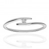 Solitario ¨Celine¨Oro blanco y diamante