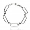 Pulsera eslabones y bolitas Plata 1ªLey