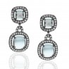 Pendientes plata rutenio 