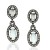 Pendientes plata rutenio piedra azul