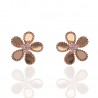 Pendientes ¨Flower¨oro rosa