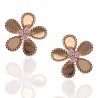 Pendientes ¨Flower¨ oro rosa