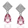Pendientes ¨Rous¨plata rodiada