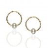 Aros Perla Oro 18K 10mm