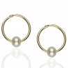 Aros Perla Oro 18K 14mm