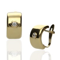 Pendiente envolvente Oro 18K