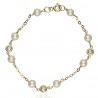 Pulsera ¨White Disc¨ Oro 18K