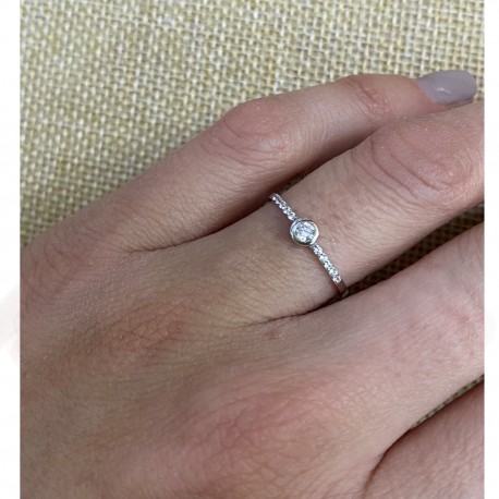 Anillo ¨Bizancio¨ Oro blanco 18K