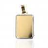 Placa Oro 18K Bicolor 15x20mm