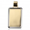 Placa Oro 18K Bicolor 18x26mm