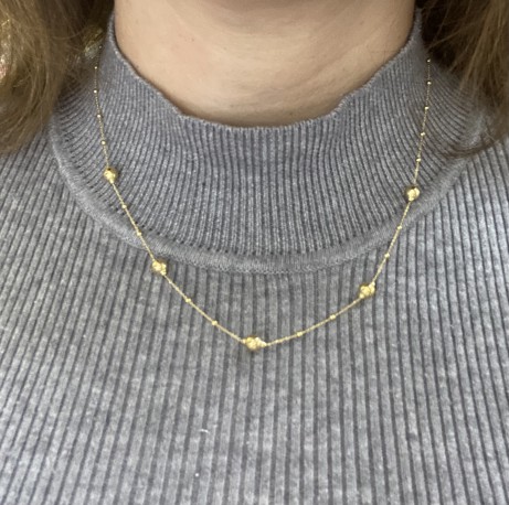 Gargantilla ¨Bolonia¨Oro 18K