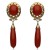 Pendientes coral ¨LOLITA¨Oro 18K