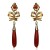 Pendientes coral ¨ROSARIO¨Oro 18K