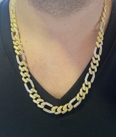 Cadena Mónaco oro 18K