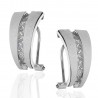 Pendientes Oro 18K banda circonitas