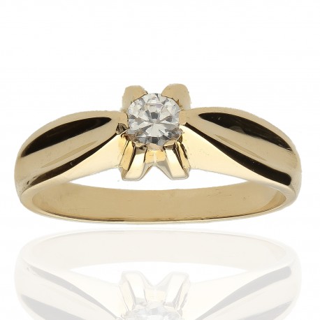Solitario ¨Niza¨ oro 18K
