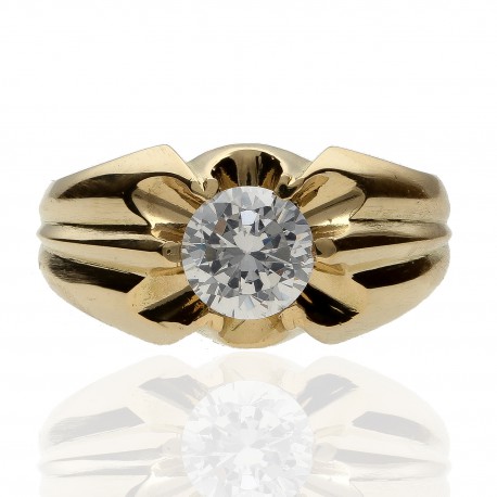 Solitario ¨Napoles¨ oro 18K