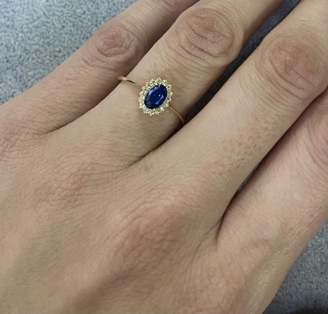 Anillo ¨Sofia¨ Oro 18K Zafiro