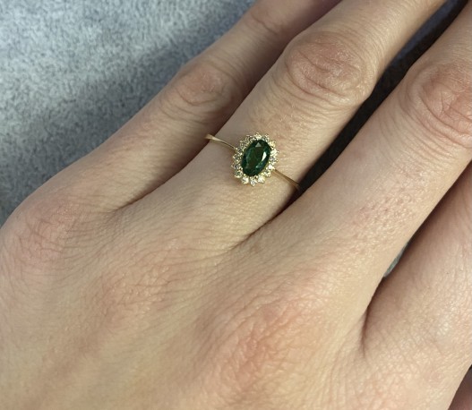 Anillo ¨Sofia¨ Oro 18K Esmeralda