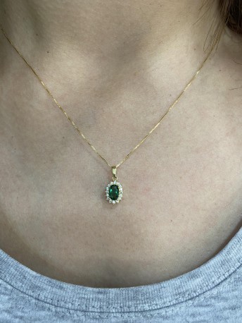 Colgante ¨Sofía" Oro 18K Esmeralda