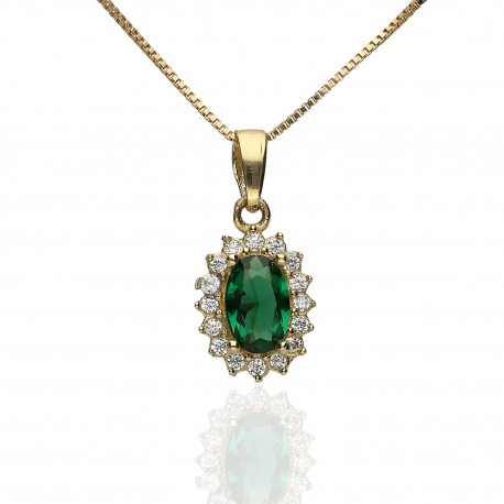 Colgante ¨Sofía" Oro 18K Esmeralda