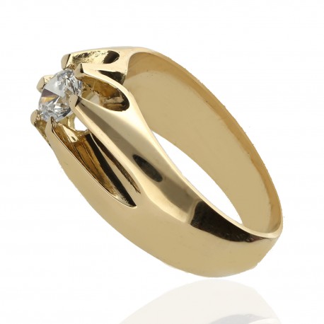 Solitario ¨Mónaco¨ oro 18K