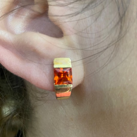 Pendientes ¨Crossandra¨ Oro 18K 