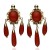 Pendientes coral ¨MANUELA¨Oro 18K