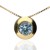 Gargantilla Oro 18K Chatón aguamarina