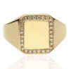 Sello ¨Milán¨ Oro 18K circonitas 