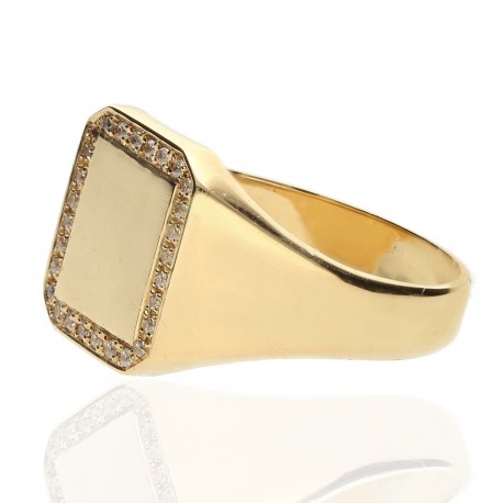 Sello ¨Milán¨ Oro 18K circonitas 