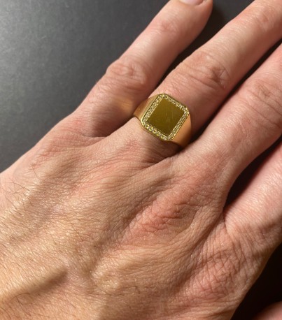 Sello ¨Milán¨ Oro 18K circonitas 