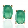 Pendientes crisoprasa ¨Mery¨ Oro 18K 